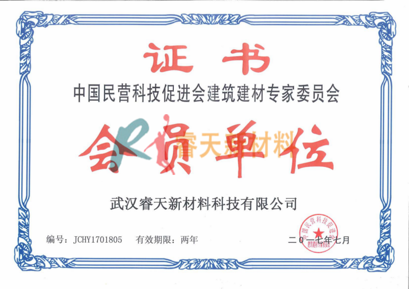 鹽城中國(guó)民營(yíng)科技促進(jìn)會(huì)建筑建材專家委員會(huì)會(huì)員證書